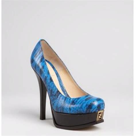 fendi pumps with fur|Fendi pumps lizard blue.